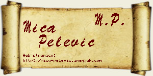 Mića Pelević vizit kartica